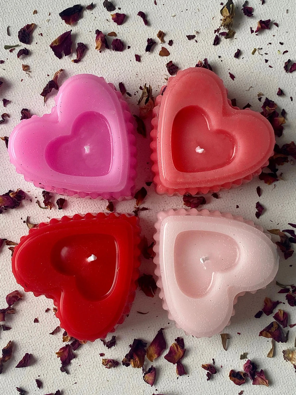 Heart Shaped Soy Wax Blend Candles